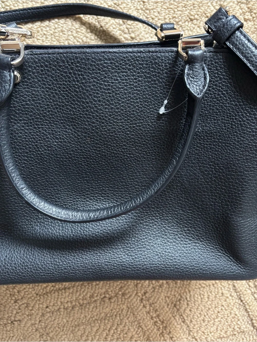 kate spade Black Pebbled Leather Top-Handle Crossbody Bag